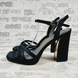 New Franco Sarto Womens Damalis Faux Leather Open Toe Heels Shoes W435